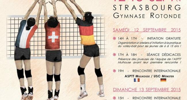affiche tournoi strasbourg Volley vous jouer 2015|